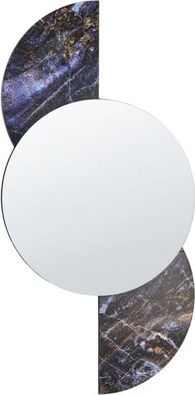 Beliani Wandspiegel in Galaxie-Optik, unregelmäßig geformt, Rahmenlos, Violett, B: 50 cm, H: 100 cm - Bild 1
