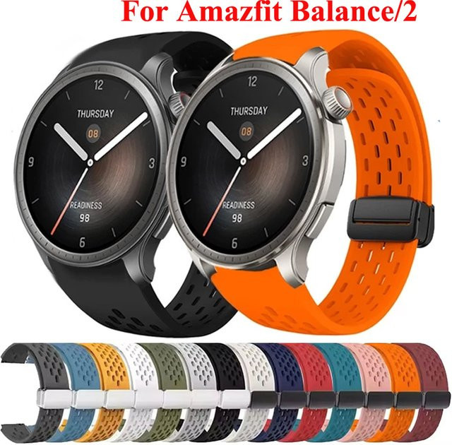 Uhrenarmband Silikon, magnetisch, Weiß, Unisex, 20 mm, 22 mm - Bild 1
