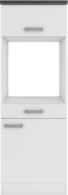OPTIFIT Oslo214 Küchen-Geräteumbauschrank in Weiß mit Feinstruktur und modernem Design, Breite: 60 cm - Bild 1