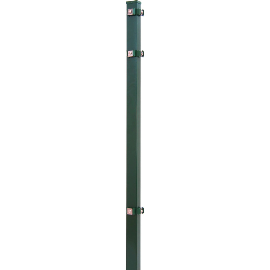 Solid Eckpfosten aus Stahl für Stabmatten und Doppelstabmatten, Farbe Grün, Höhe: 125 cm, Breite: 4 cm, Tiefe: 4 cm - Bild 2