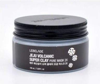LEBELAGE Jeju Vulkanische Super-Ton-Porenmaske, 2 x 100 ml, mit Vulkanasche - Bild 1