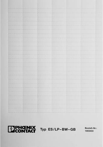 LAPP Etiketten für Kennzeichnungsträgersystem ES/LP-BW-GB, Farbe: Weiß, 10 Stück - Bild 1