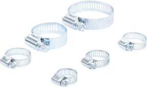 BGS Do it yourself Schlauchklemmen-Sortiment, 6-teilig, Farbe: Silber, Durchmesser: 4 - 45 mm - Bild 1