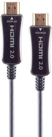 AOC Hybrid-HDMI Kabel in Schwarz, Länge: 10 m - Bild 1