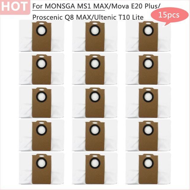 Staubbeutel in Weiß für MONSGA MS1 MAX, Proscenic Q8 MAX, Ultenic T10 Lite und Mova E20 Plus Saugroboter - Bild 1