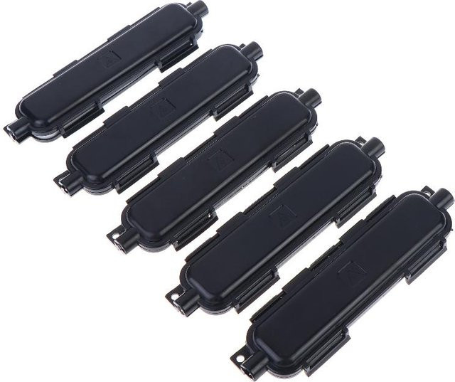 Abyssaty Glasfaser-Abzweigkabel-Spleißschutzbox aus Kunststoff, Schwarz, Wasserdicht und Alterungsbeständig - Bild 1