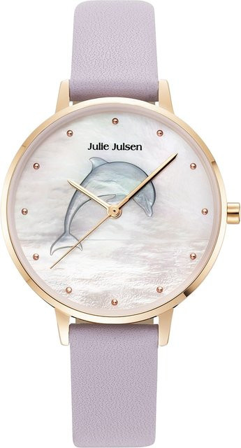 Julie Julsen Damenuhr, Edelstahl, Roségold, Lederband, Quarz - Bild 1