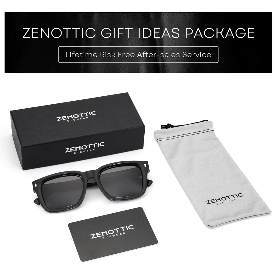 ZENOTTIC ZS6240 Sonnenbrille, quadratisch, Acetat, Vollrand, polarisiert - Bild 4
