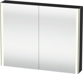 Duravit Uni-Spiegelschrank XSquare mit LED-Beleuchtung und Steckdose, grau, wandhängend, B/H/T: 100 x 80 x 15,5 cm - Bild 1