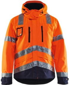 Blakläder Warnschutz-Funktionsjacke Unisex in Orange und Marineblau, Größe: M, EN ISO 20471 Klasse 3 - Bild 1