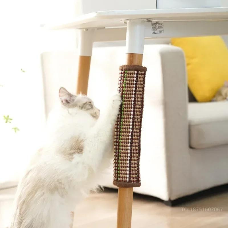 Sisal-Kratzkissen mit farbigen Streifen für Katzen von Yiran Furniture, Multicolor, B/H: 40 x 60 cm - Bild 4