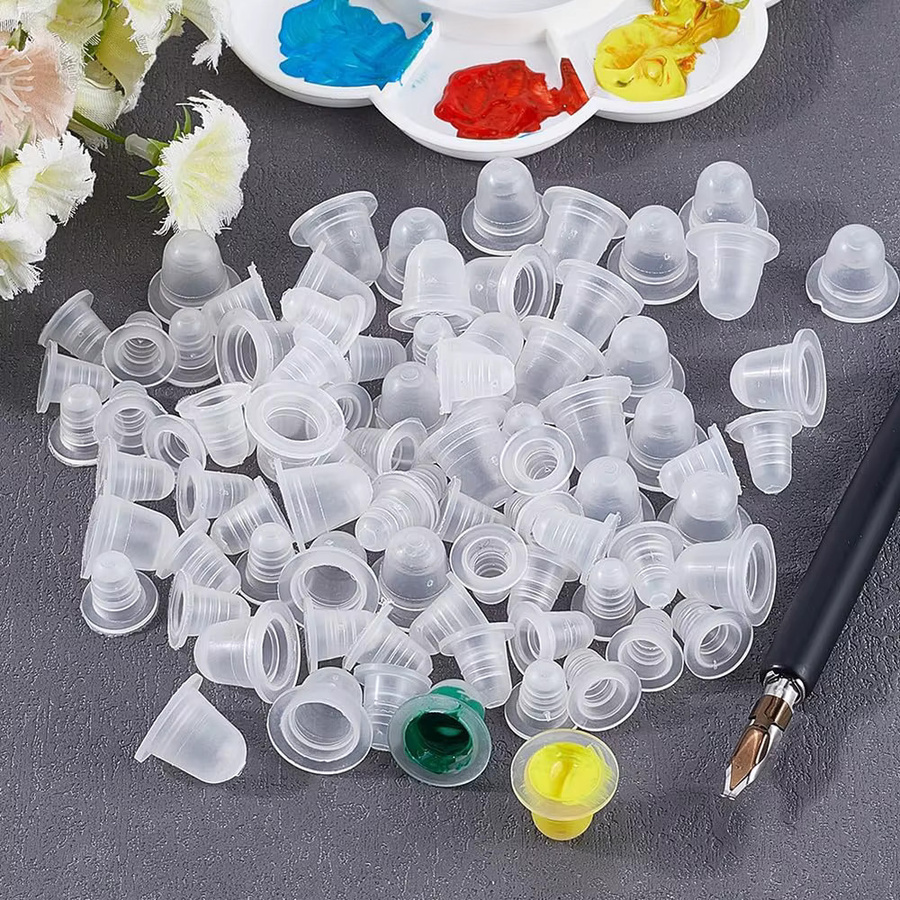 TRUE STAR Silikon Tattoo Ink Cups, 100 Stück, Einweg Pigment Behälter - Bild 6