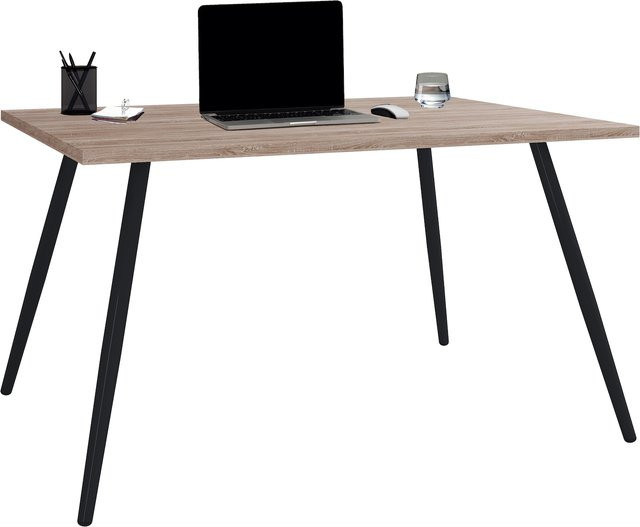 VCM Schreibtisch Salia im skandinavischen Look, Schwarz, B/T/H: 80 x 50 x 70 cm - Bild 1