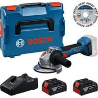 Bosch Professional Akku-Winkelschleifer GWS 18V-8 Set mit 2 Akkus 4,0 Ah und Trennscheibe 125 mm in Blau - Bild 1