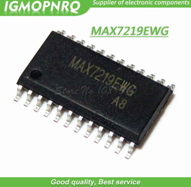 10 Stück MAX7219EWG SOP-24 SMD integrierte Schaltung in Schwarz - Bild 1