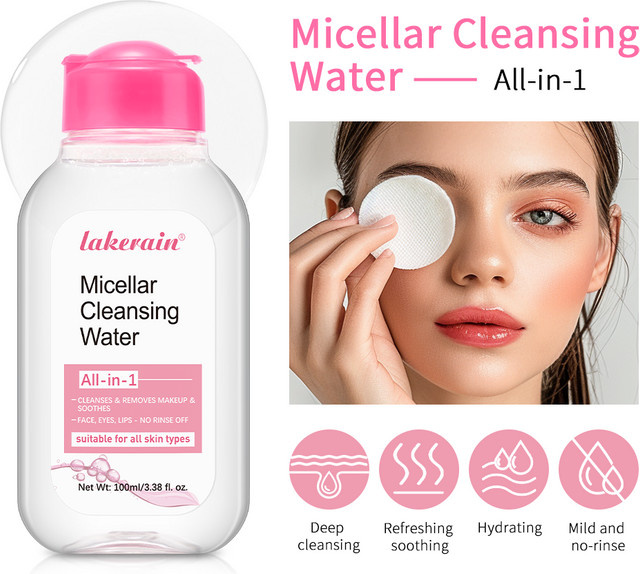 lakerain Mizellen-Reinigungswasser, 100 ml, Gesicht, Unisex - Bild 1