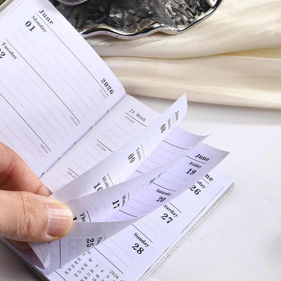 2026 Mini-Taschenplaner Kalender mit täglicher To-Do-Liste und Aufgaben-Checklist für Erwachsene, Grün, A6, Softcover - Bild 2