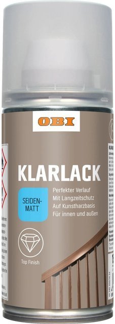OBI Klarlack Spray Transparent Seidenmatt für Holz 150 ml - Bild 1