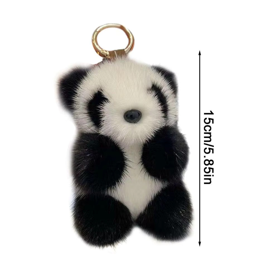 Panda-Plüschtier-Schlüsselanhänger, Plüschpuppe - Bild 6
