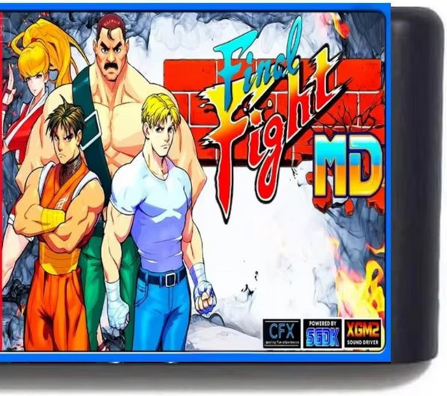 Final Fight MD Patreon Edition v0.89b 16-Bit-Spielkarte für Mega Drive in Multicolor - Bild 1