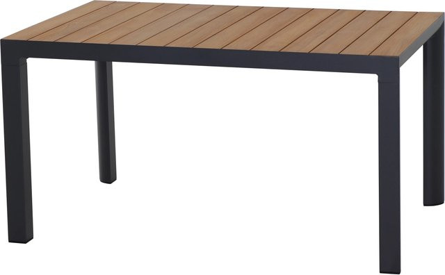 Siena Garden Gartentisch Silva Rechteckig aus Teakholz in Braun B/T/H: 140 x 90 cm - Bild 1