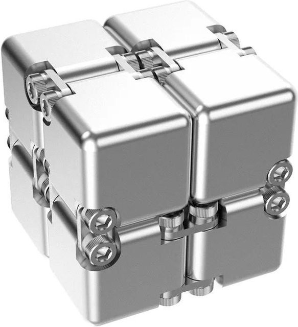 Fashnics Infinity Cube Fidget Spielzeug, Aluminiumlegierung, gray - Bild 1