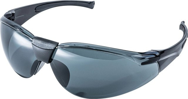 LUX-TOOLS Schutzbrille aus Kunststoff in Schwarz und Grau mit getönten Gläsern, B/T/H: 160 x 130 x 45 mm - Bild 1