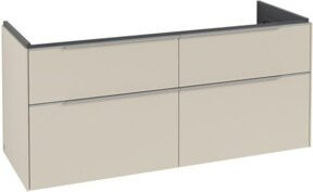Villeroy & Boch Waschtischunterschrank Subway 3.0 in Grau, wandhängend mit integrierter Beleuchtung und Innenschubladen, B/T/H: 127,2 x 57,6 x 47,8 cm - Bild 1