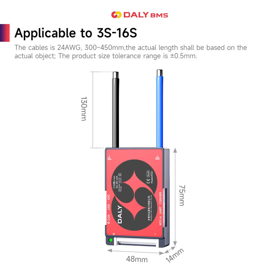 Daly Smart BMS 12S 36V 40A mit Bluetooth für LiFePo4 Batterien von Elektrofahrrädern - Bild 2