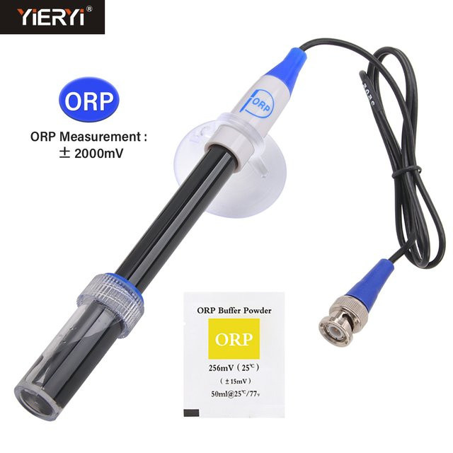Yieryi ORP-Elektrode Ersatzsonde mit BNC-Anschluss für Wasserregler, Aquarien und Teiche, Schwarz, ±2000 mV - Bild 1
