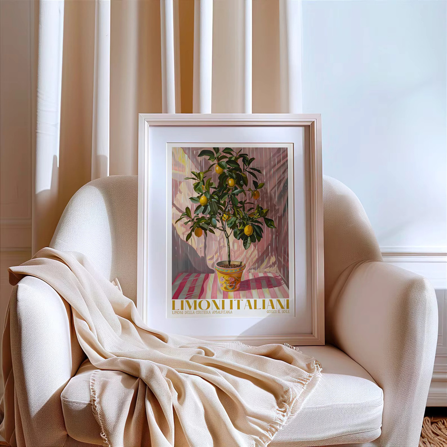 SHENCHEN Zitronenbaum-Poster Limoni Italiani Botanik-Druck im mediterranen Sommer-Stil, Mehrfarbig - Bild 4