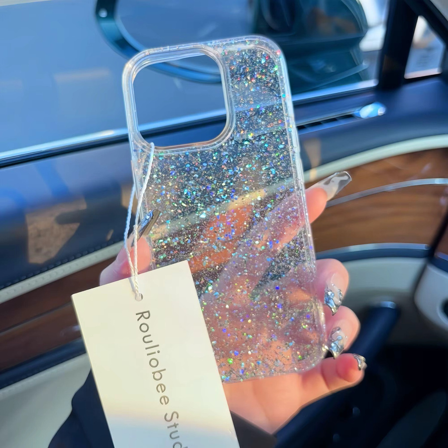 RPKKS Luxuriöse Bling-Glitzer-Pailletten-Handyhülle für iPhone 17, 16, 15, 14, 13, 12, 11 Pro Max mit stoßfester harter Rückseite - Bild 2