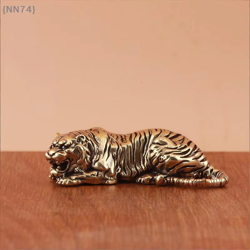 JETTING Tigerkönig Statue Briefbeschwerer aus Messing in Gold im Vintage-Design - Bild 2