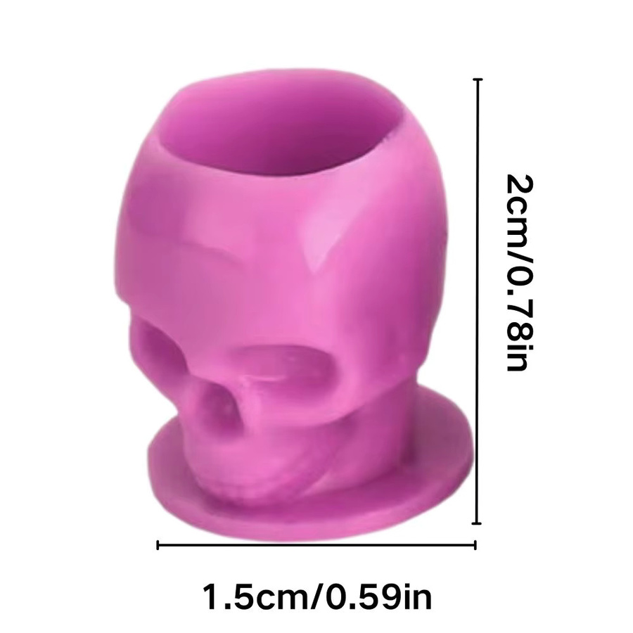 chfeng Einweg-Tattoo-Tintenbehälter Totenkopf-Design mit Basis - Bild 2