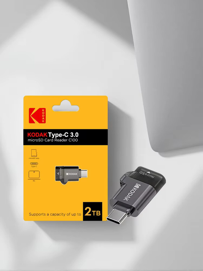 Kodak Micro SD-Kartenleser USB-C OTG-Adapter für Hochgeschwindigkeitsübertragung mit TF-Speicherkarte für iPhone, PC, Laptop und Galaxy Phones - Bild 5