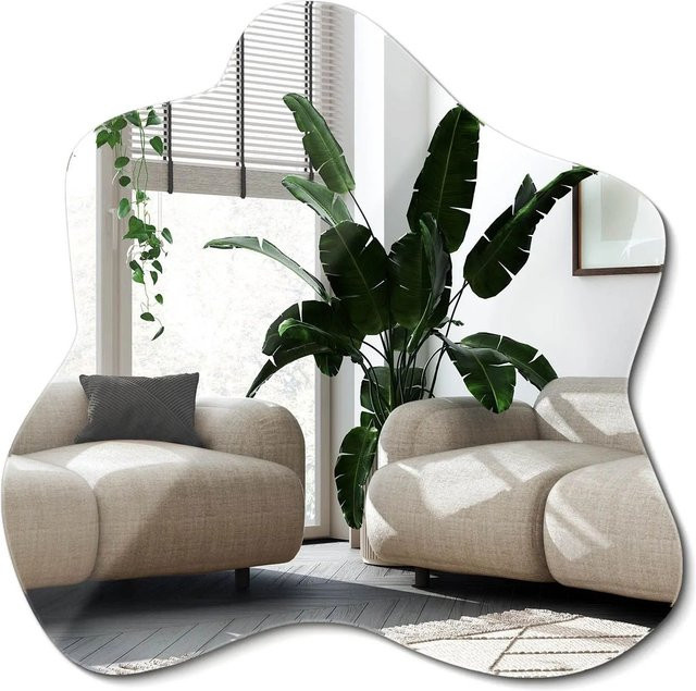 Wallfluent Klecksform Spiegel in organischer, asymmetrischer Form, B: 77,3 cm, H: 76,6 cm - Bild 1
