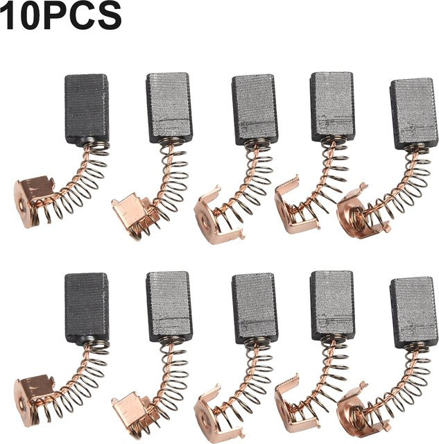10 Stück Elektrische Motor Kohlebürsten DAZZLEEX Ersatzteile für Winkelgrinder G720 und Bohrmaschinen, Farbe: Grau, B/T/H: 5 x 8 x 12 mm - Bild 1