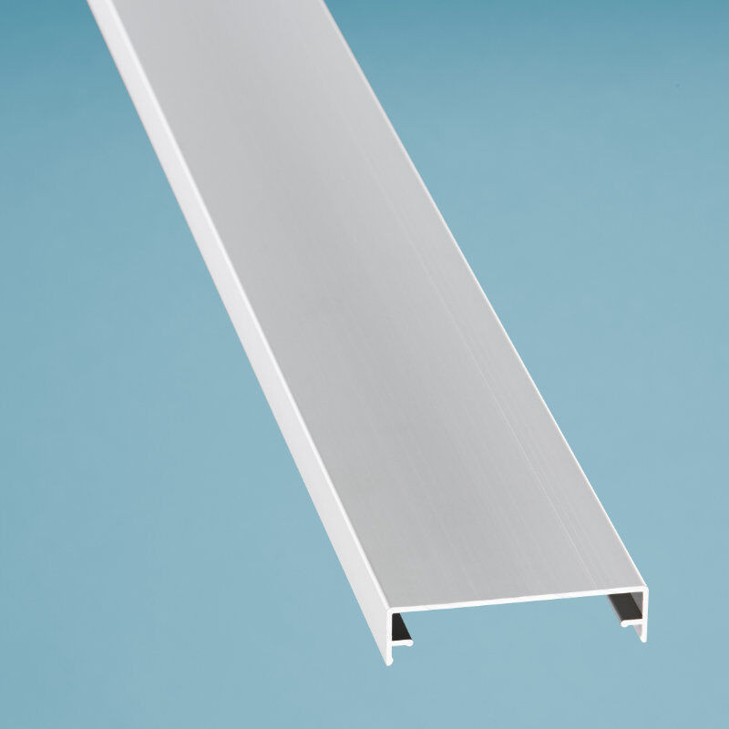 Scobalit Zierklemmdeckel aus Aluminium eloxiert in Silber für alle Verlegeprofile, Breite: 6 cm - Bild 1