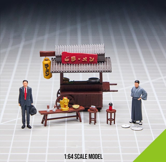 Kicarmod Ramen-Stand-Modellbausatz, 1/64, Miniaturszene, Kunststoff - Bild 1