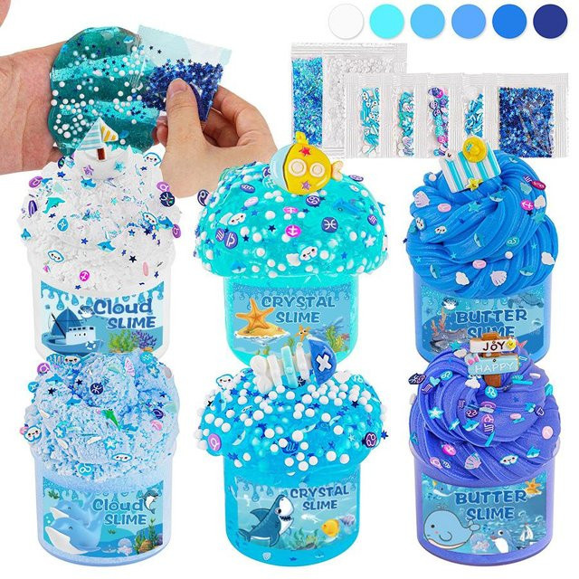 BC Pet Supplies Rosa Wolken-Schleim-Spielset, 6-teiliges Set, ab 14 Jahren - Bild 1