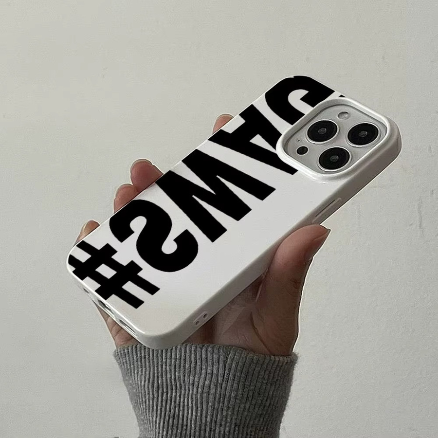 Apple iPhone Schutzhülle mit kreativem SWAG-Buchstaben-Design in Weiß, stoßfeste weiche Handyhülle für iPhone 17, 16, 15, 14, 13, 12, 11 Pro Max und weitere Modelle - Bild 4