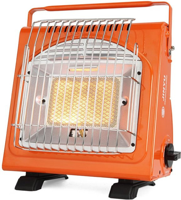 Tragbare Gasheizung Headecoration JY-Q1000 mit 1,7 kW Leistung, multifunktionale Keramikheizung aus Eisen in Orange - Bild 1