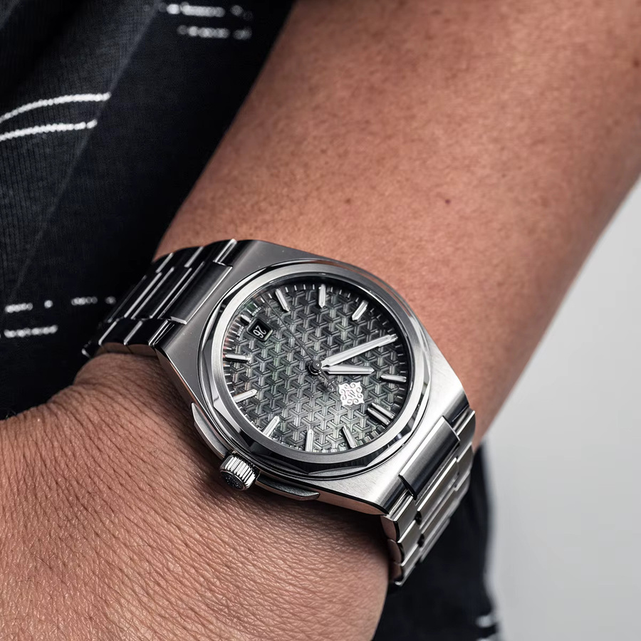 IX&DAO Automatik-Armbanduhr, Edelstahl, 37 mm, Herren - Bild 6