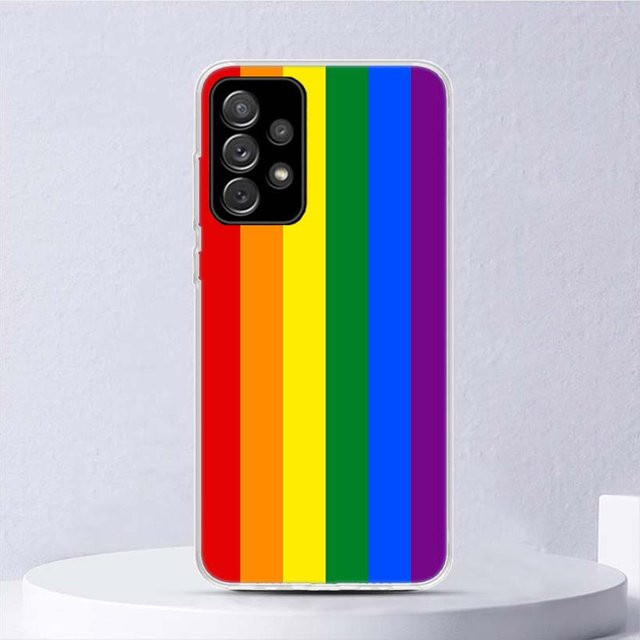 Samsung Galaxy Handyhülle Liebe Ist Liebe LGBT Regenbogen Softcase in Multicolour für Samsung Galaxy A52 A53 A32 A22 A12 5G A33 A23 A13 A72 A73 A02S A03S A42 - Bild 1
