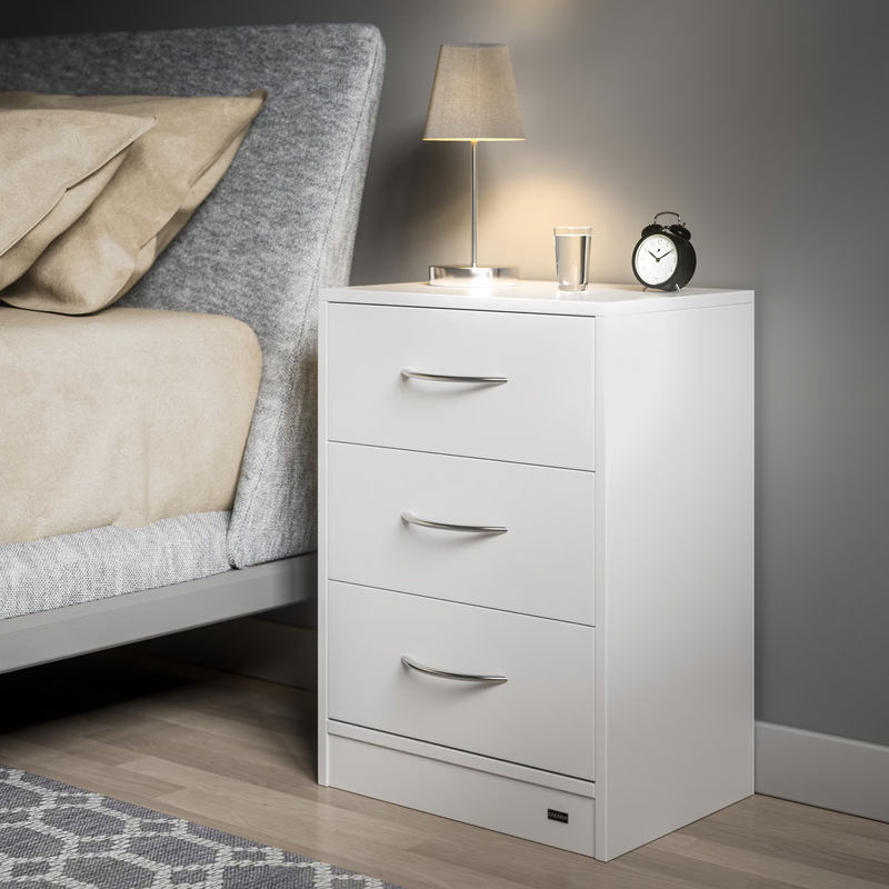 Casaria Nachttisch Eloise Weiß mit integrierter LED Beleuchtung B/T/H: 54 x 39 x 28 cm - Bild 2
