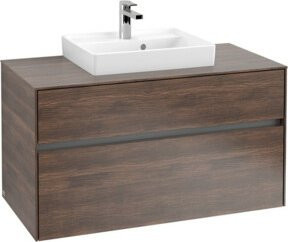 V&B Waschtischunterschrank Collaro mit Waschtisch und LED-Beleuchtung, B/T/H: 100 x 54,8 x 50 cm - Bild 1