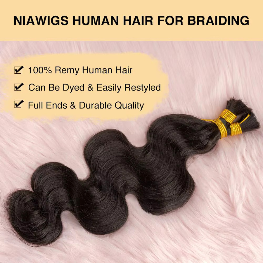 xbeauty Flechthaar, 100 % brasilianisches Remy-Haar, schwarz, lockig, 50,8 cm, 50 g - Bild 3