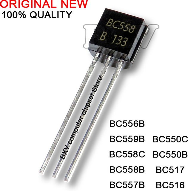 100er Set BXV Transistoren BC516 BC517 BC546B BC547B BC547C BC548B BC548C BC549B BC550B BC550C BC556B BC557B BC558B BC558C BC559B BC560B BC560C in Schwarz - Bild 1