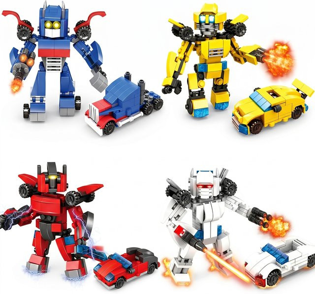 KAYOU Transformers Optimus Prime vs Megatron Bumblebee, Robotermodell, 2in1 - Bild 1
