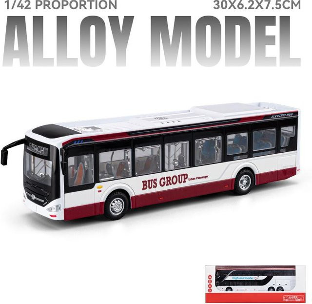 Linyi Toy Car Neue Energiebus, Modellauto, Metall, 1:42, mit Licht und Sound, ab 18 Jahre - Bild 1